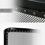 2005-2007 Ford F250 F350 Black Mesh Grille w/ Chrome Rivets
