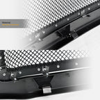 2005-2007 Ford F250 F350 Black Mesh Grille w/ Chrome Rivets