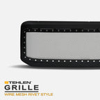 05-07 Ford F250 F350 F450 Studded Mesh Rivet Grille Matte Black