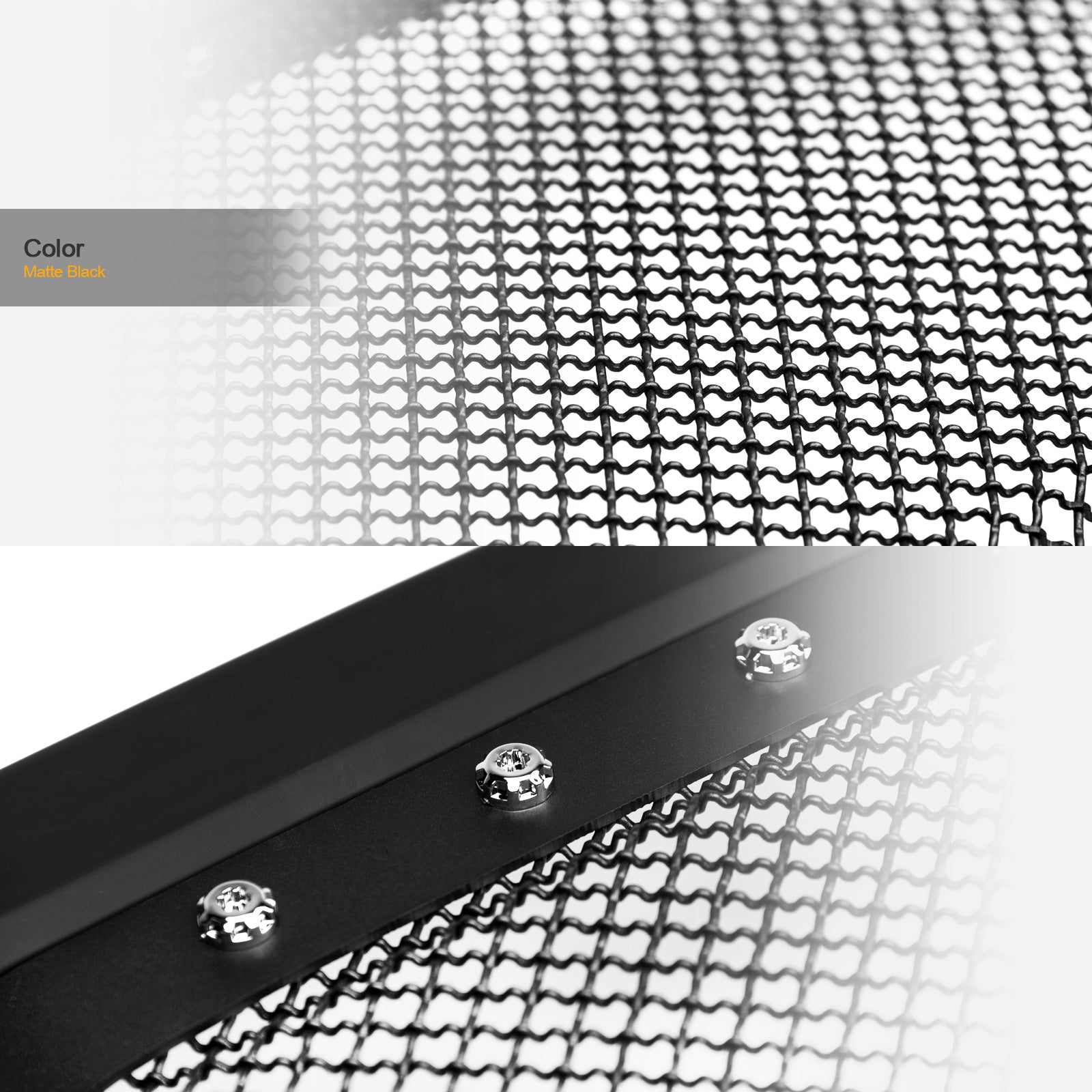 05-07 Ford F250 F350 F450 Studded Mesh Rivet Grille Matte Black