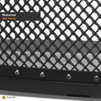 2011-2016 Ford F-250/F-350 Super Duty Studded Mesh Rivet Style Front Grille — Black — detail