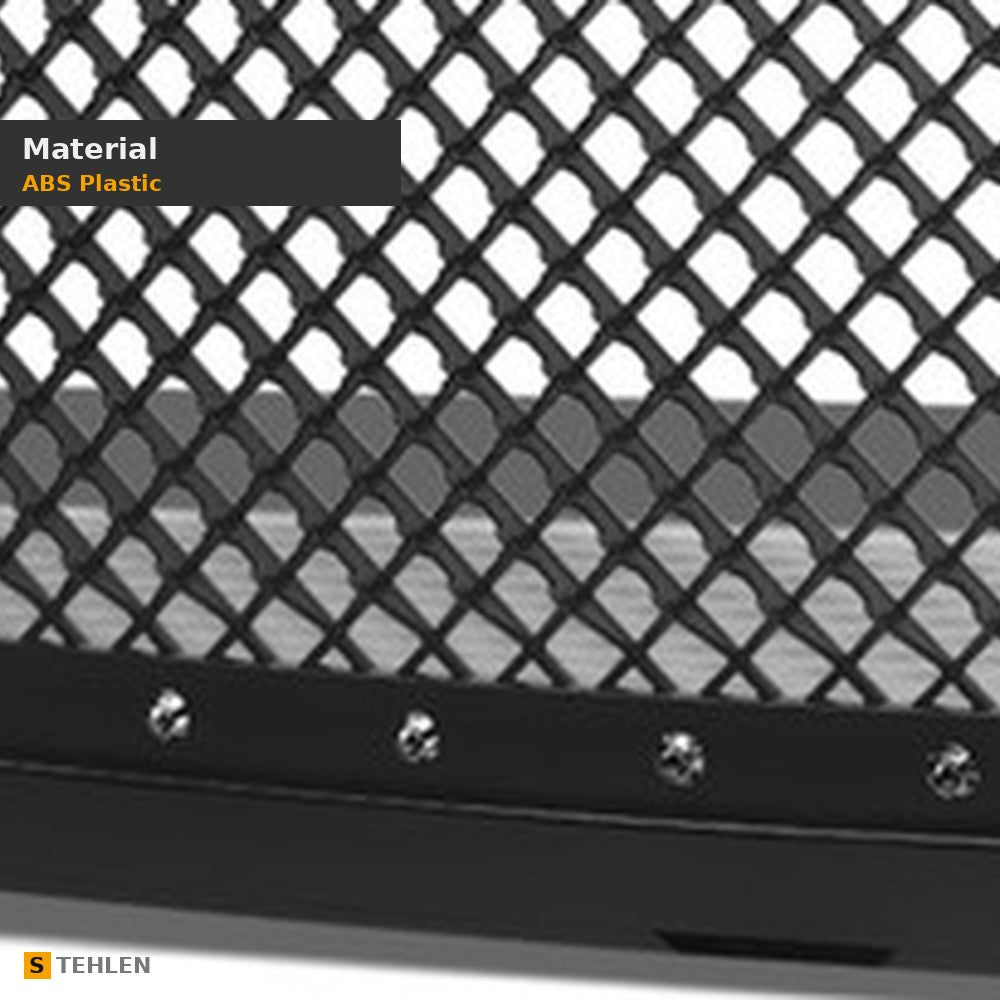 2011-2016 Ford F-250/F-350 Super Duty Studded Mesh Rivet Style Front Grille — Black — detail