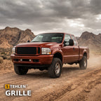 1999-2005 Ford F-250 Super Duty Mesh Front Grille — Black — installed