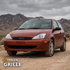 2000-2004 Ford Focus Front Grille — Matte Black — installed
