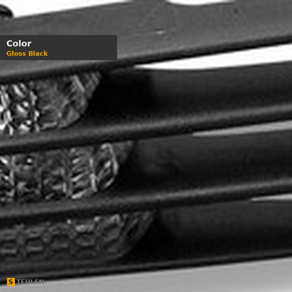 2000-2004 Ford Focus Front Grille — Matte Black — detail