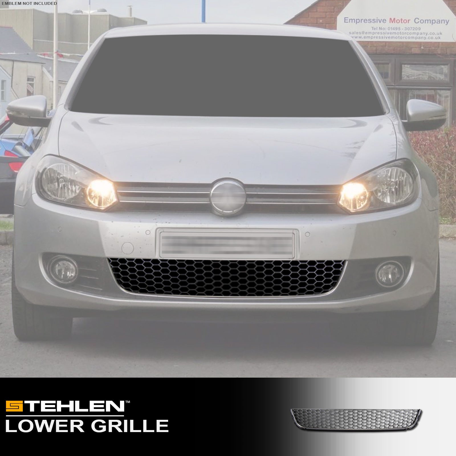 2010-2014 Volkswagen Golf MK6 Front Lower Bumper Grille - Black