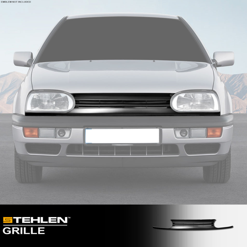 1993-1999 Volkswagen Golf/Cabrio Upper Grille Black - Horizontal