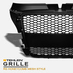 2008-2011 Audi A3 RS Style Front Grille Matte Black w/ Logo