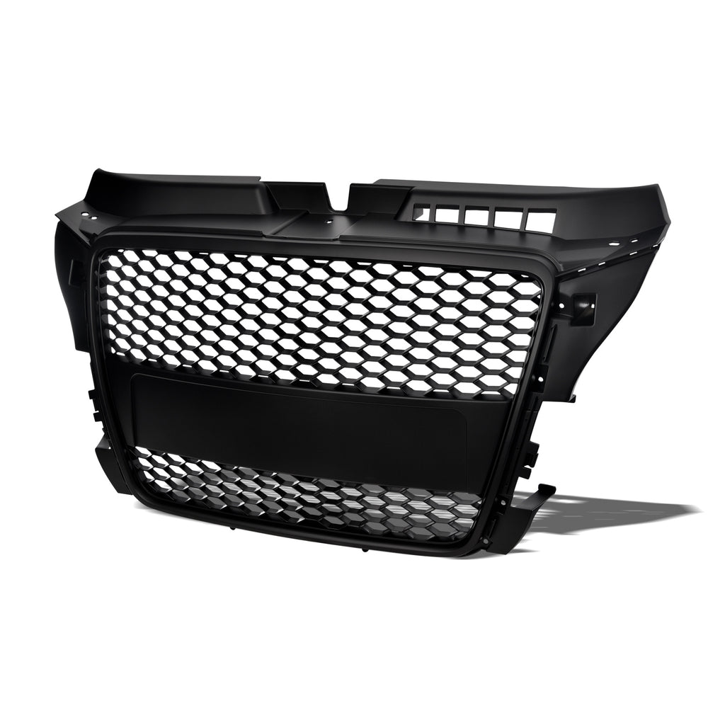 2008-2011 Audi A3 RS Style Front Grille Matte Black w/ Logo