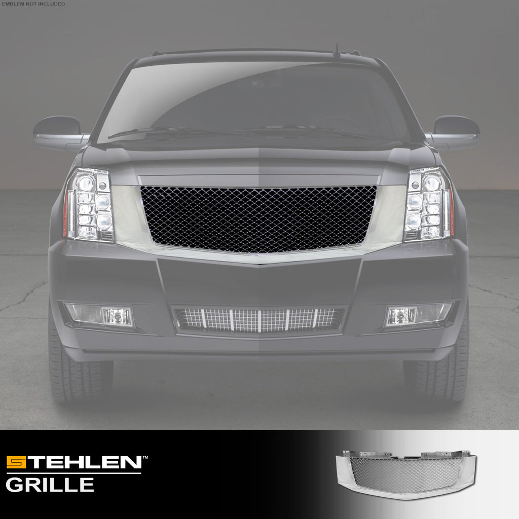 2007-2014 Cadillac Escalade Front Grille - Chrome Mesh Style