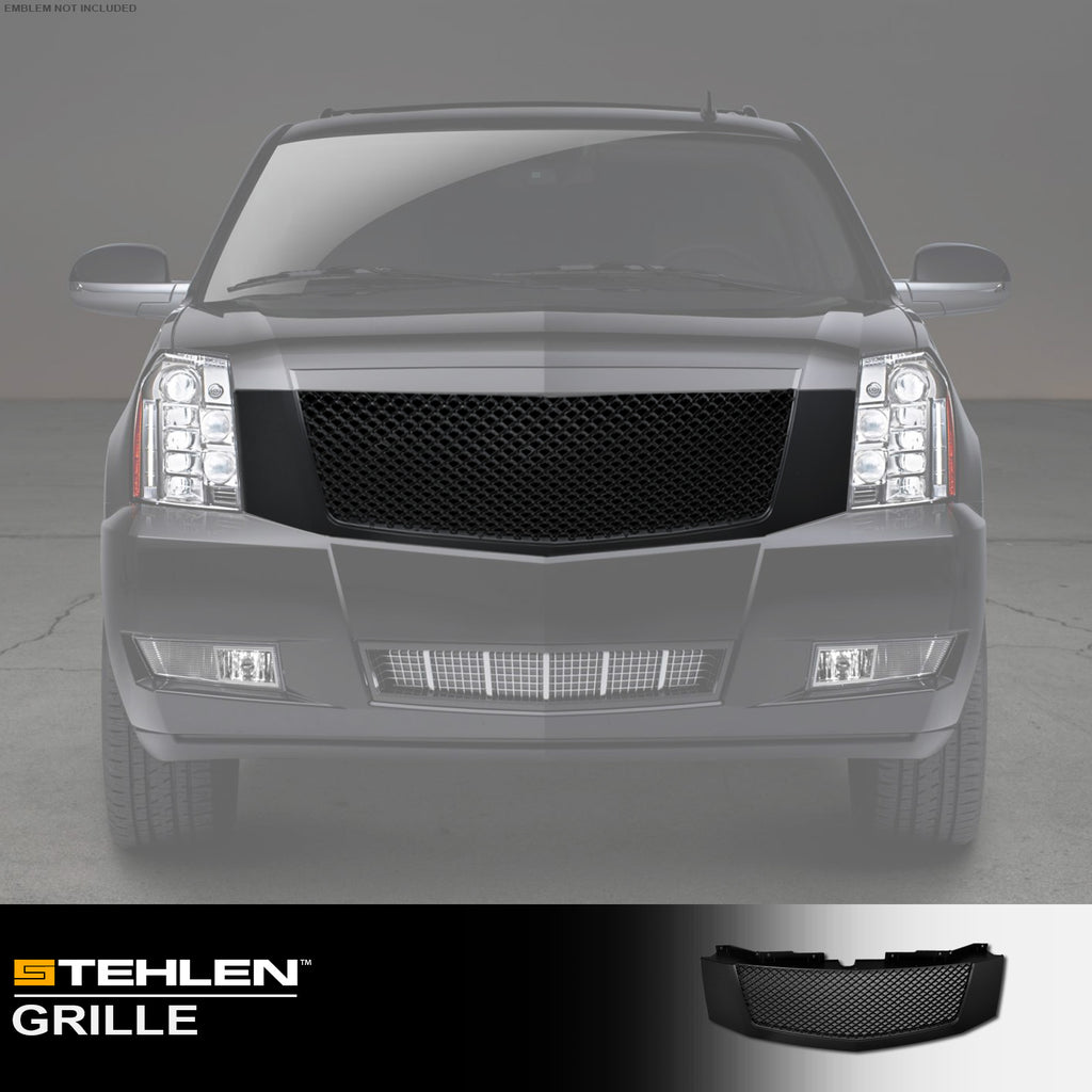 2007-2014 Cadillac Escalade Diamond Mesh Front Grille - Matte Black