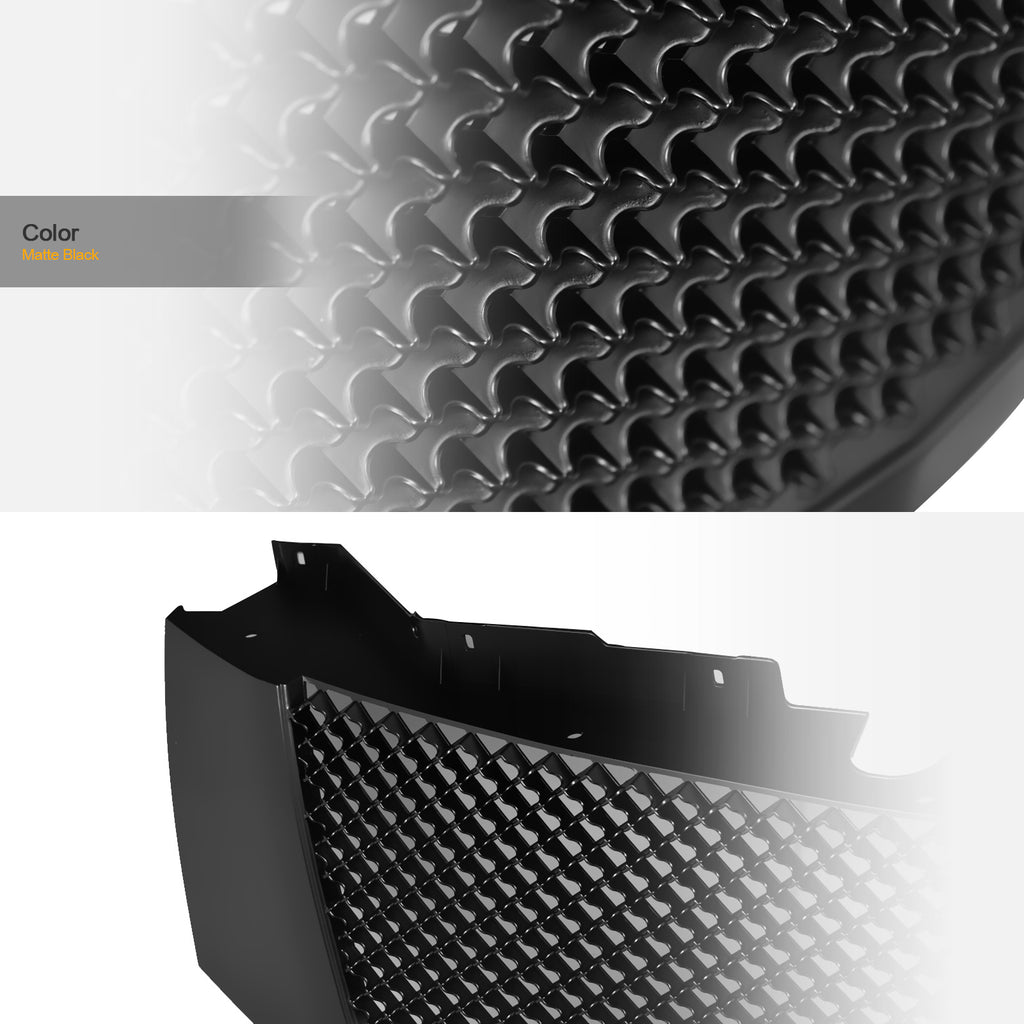 2007-2014 Cadillac Escalade Diamond Mesh Front Grille - Matte Black