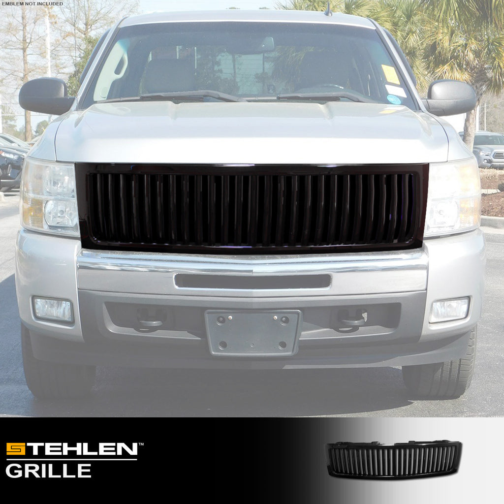 2007-2013 Chevrolet Silverado 1500 Front Grille - Black