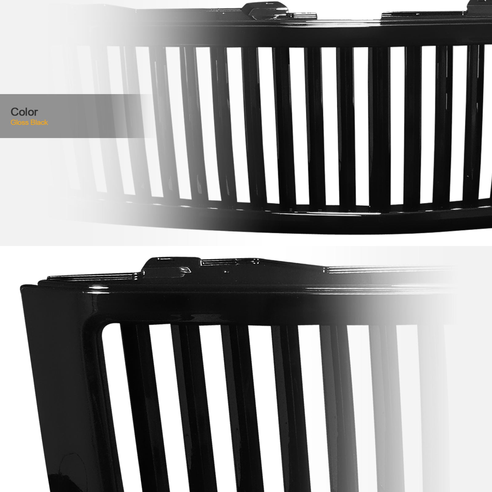 2007-2013 Chevrolet Silverado 1500 Front Grille - Black