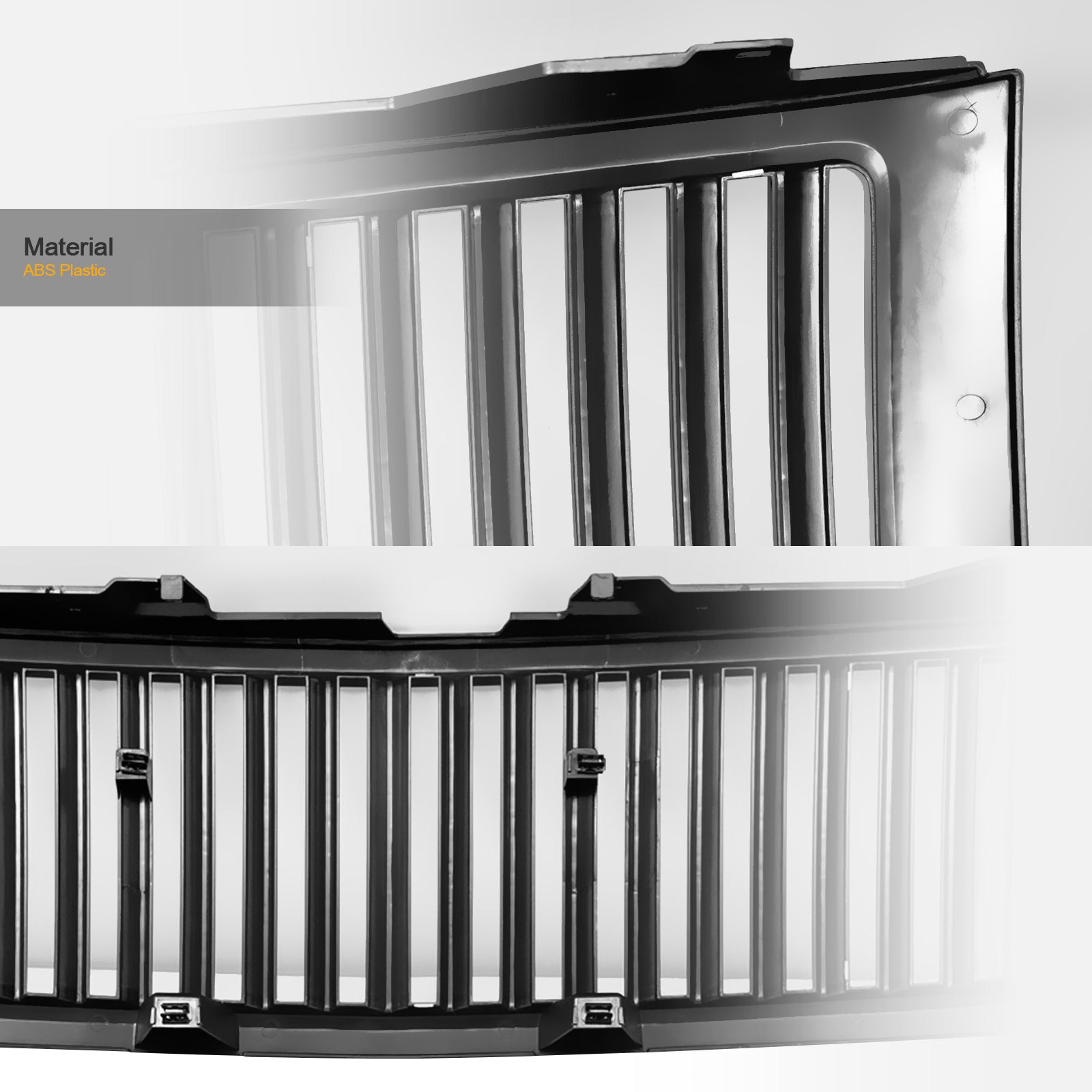 2007-2013 Chevrolet Silverado 1500 Front Grille - Black