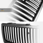 2007-2013 Chevrolet Silverado 1500 Vertical Style Front Grille - Matte Black