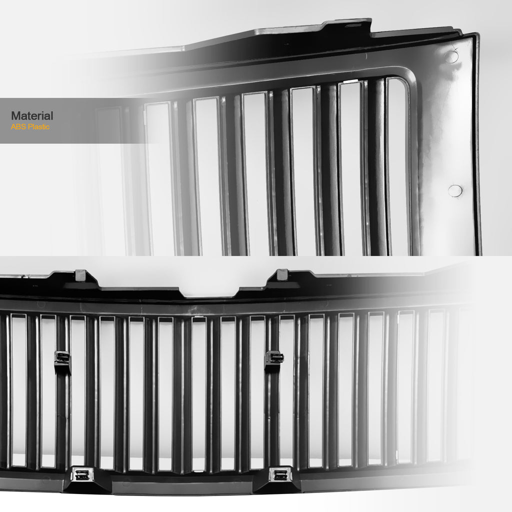 2007-2013 Chevrolet Silverado 1500 Vertical Style Front Grille - Matte Black