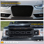 2015-2023 Dodge Charger Hex Style Front Grille w/LED Light Bar - Matte Black