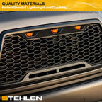 2015-2023 Dodge Charger Hex Style Front Grille w/LED Light Bar - Matte Black