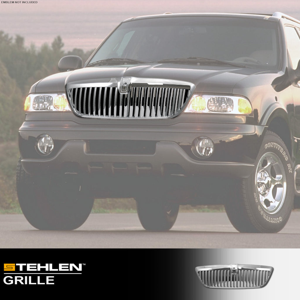 1998-2003 Lincoln Navigator Blackwood Chrome Vertical Front Grille