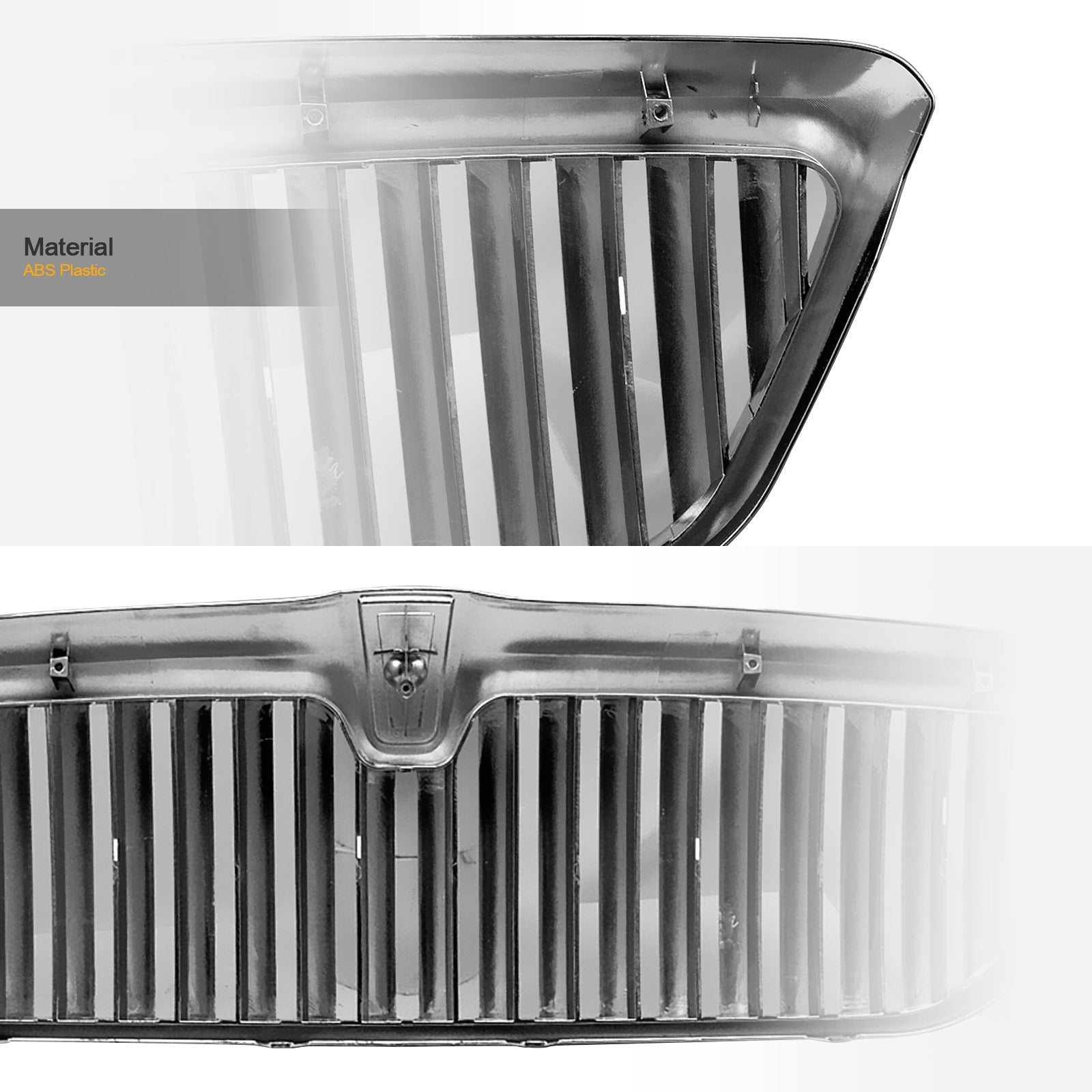 1998-2003 Lincoln Navigator Blackwood Chrome Vertical Front Grille