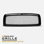 2002-2005 Dodge Ram Rivet Style Mesh Front Grille - Black ABS