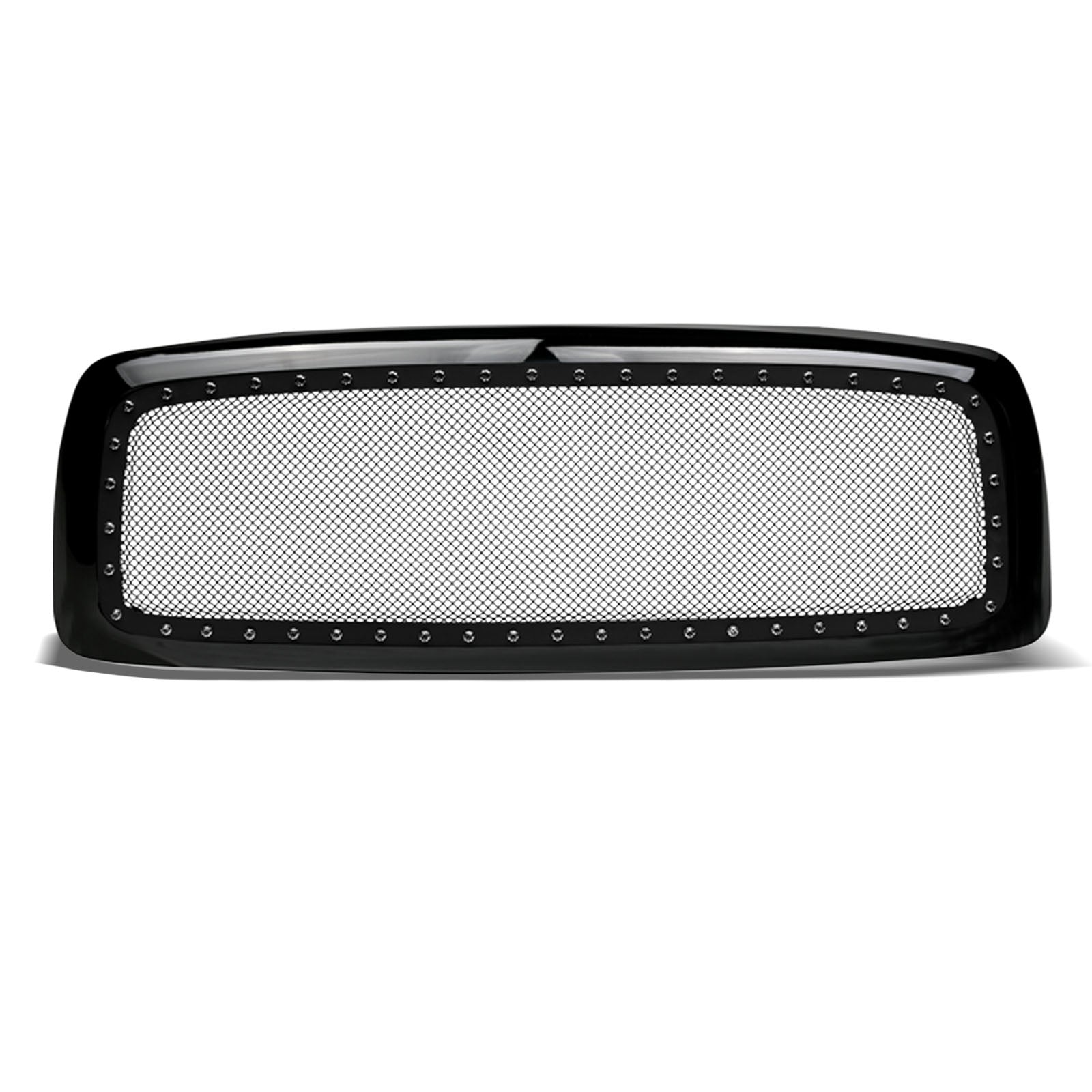 2002-2005 Dodge Ram Rivet Style Mesh Front Grille - Black ABS