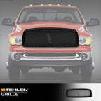 2002-2005 Dodge Ram 1500 2500 3500 Rivet Mesh Grille Matte Black
