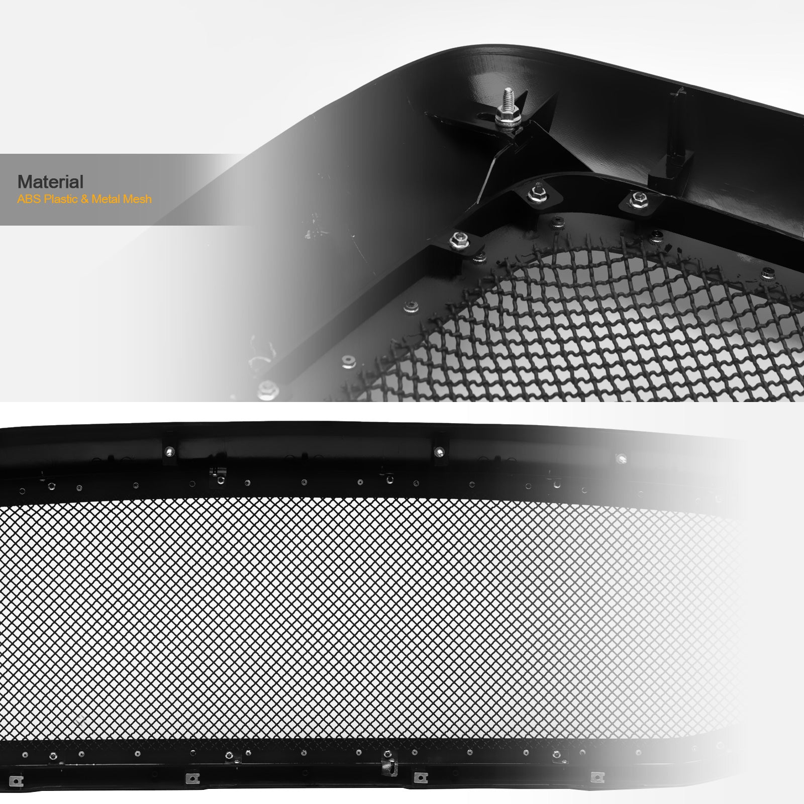 2002-2005 Dodge Ram 1500 2500 3500 Rivet Mesh Grille Matte Black