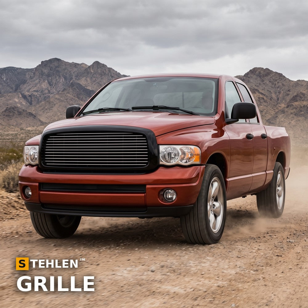 2006-2008 Dodge Ram 1500 Horizontal Front Grille — Black — installed