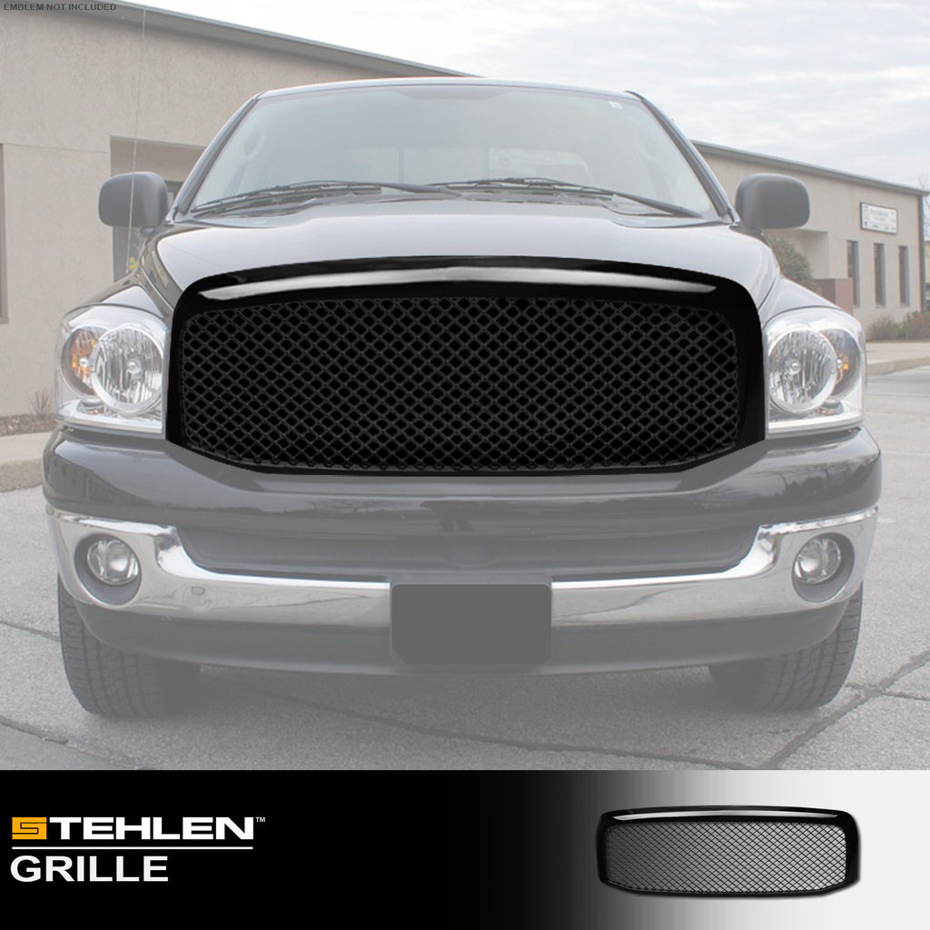 2006-2009 Dodge Ram 1500 2500 3500 Mesh Front Grille - Black