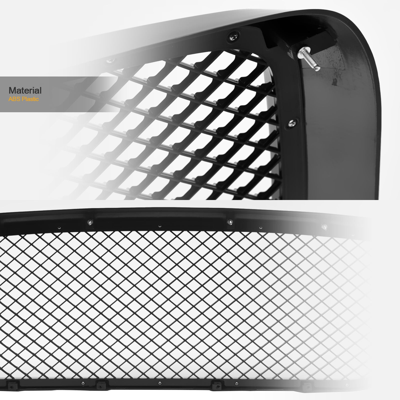 2006-2009 Dodge Ram 1500 2500 3500 Mesh Front Grille - Black