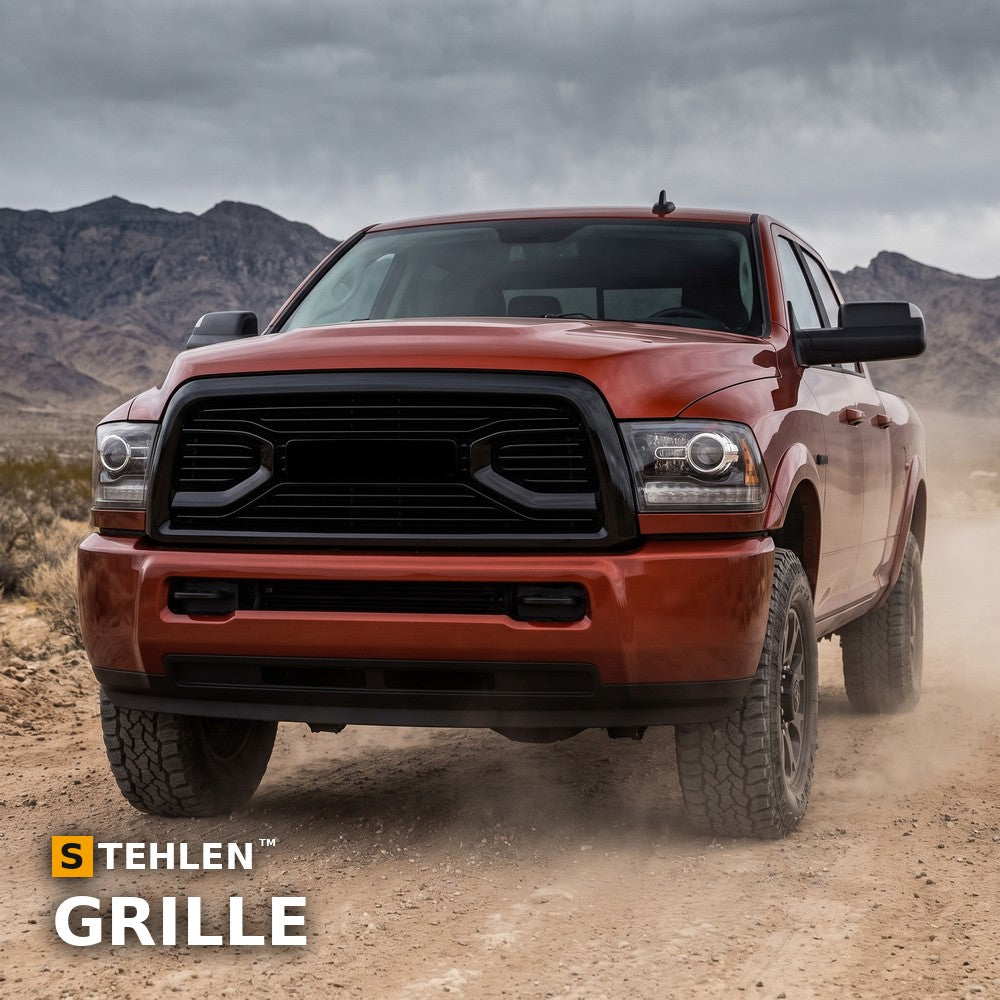 2010-2018 Ram 2500/3500 Big Horn Style Front Grille — Black — installed
