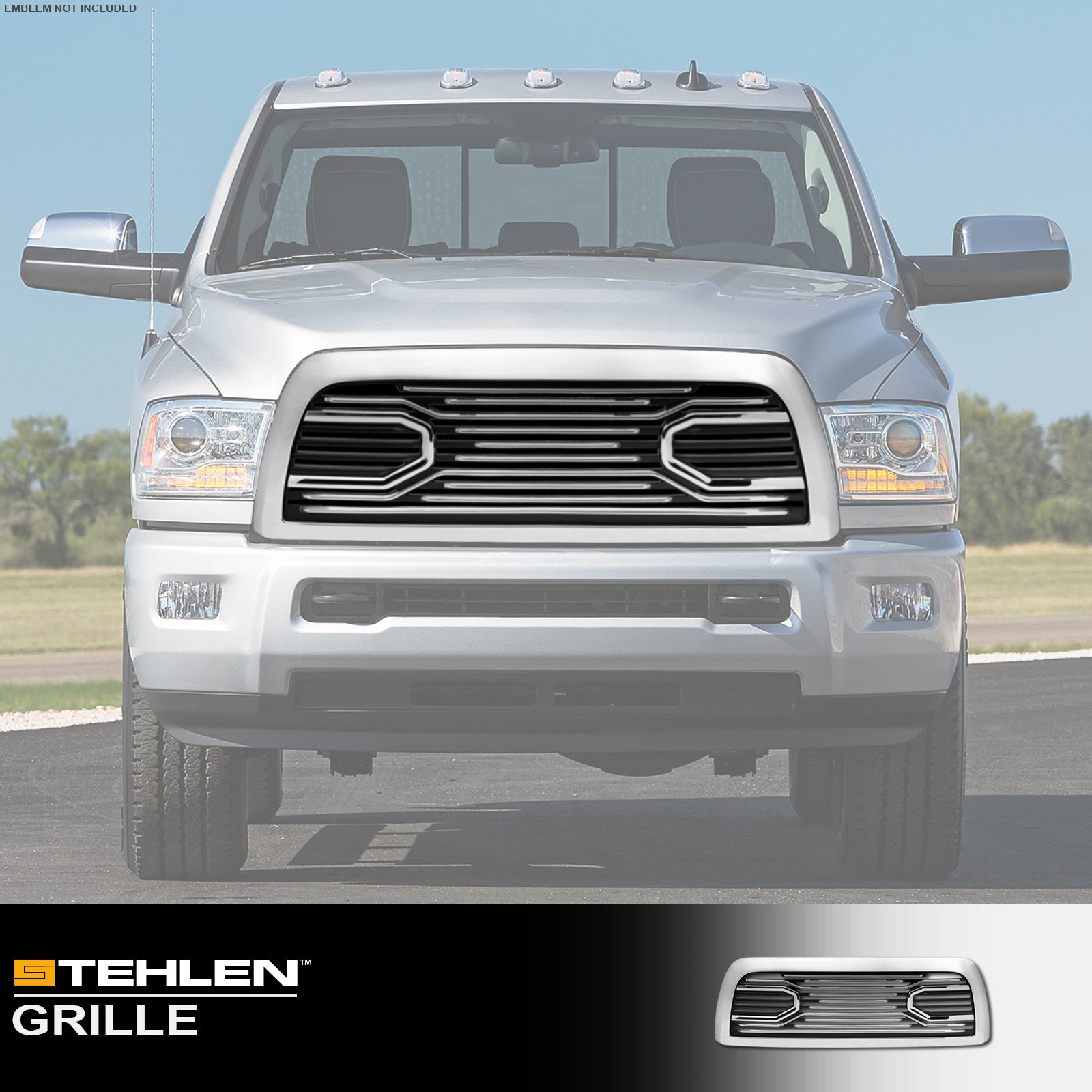 2010-2018 Dodge Ram 2500/3500/4500/5500 Big Horn Grille - Chrome
