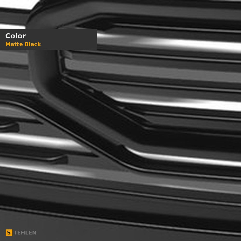 2010-2018 Ram 2500/3500 Big Horn Style Front Grille — Matte Black — detail