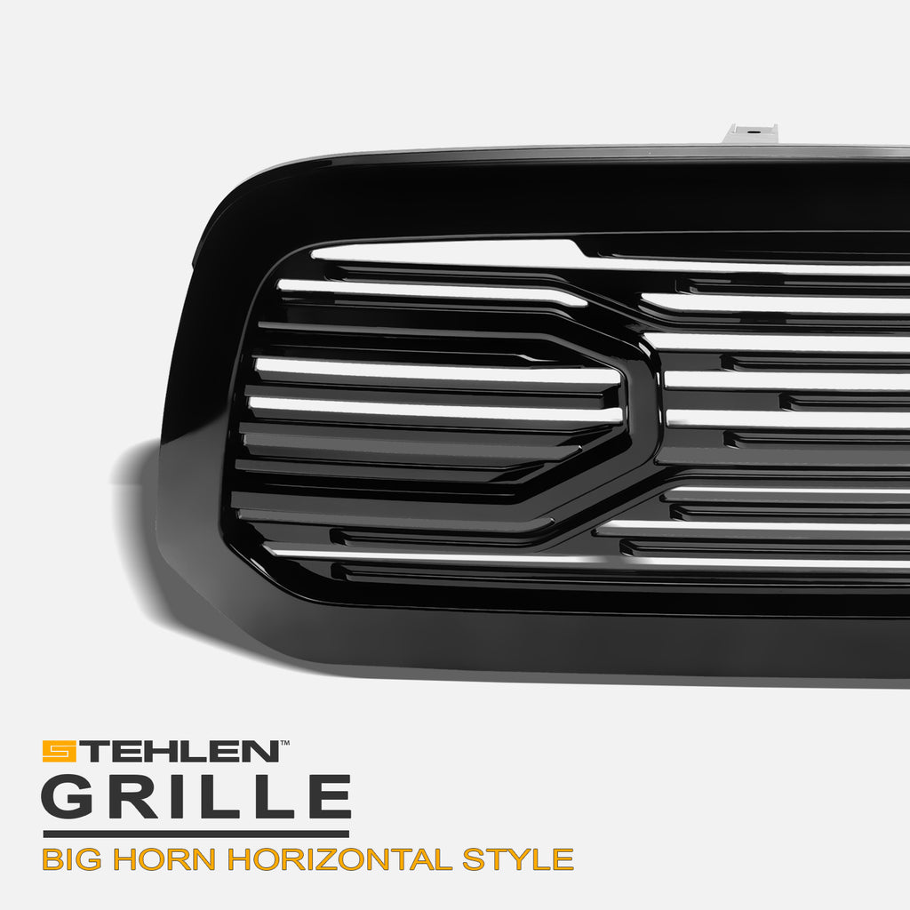 2013-2024 Dodge Ram 1500 Big Horn Style ABS Front Grille - Black