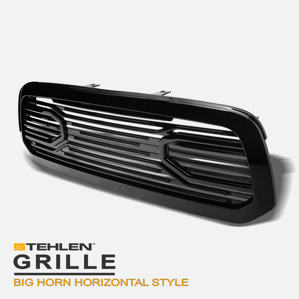 2013-2024 Dodge Ram 1500 Big Horn Style ABS Front Grille - Black