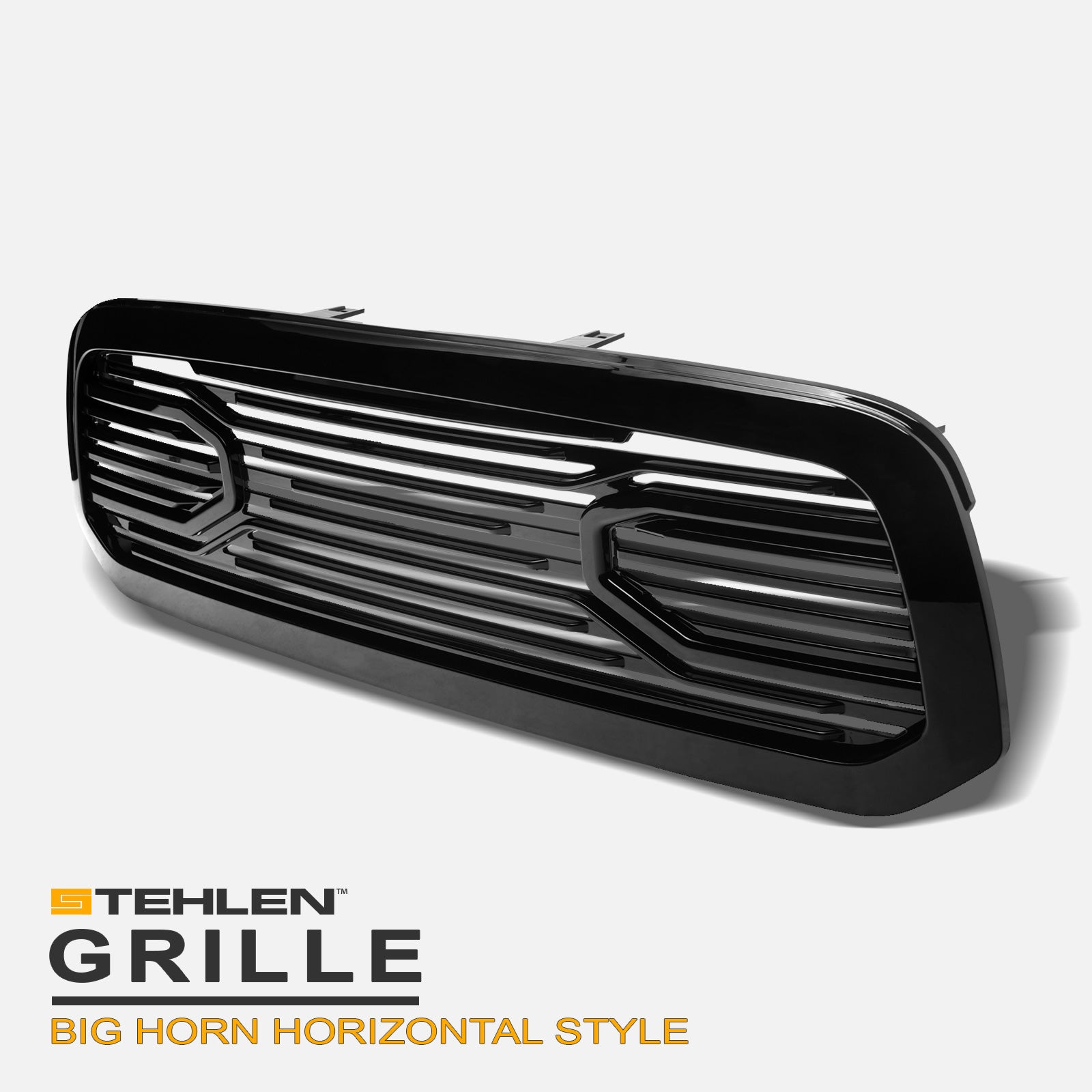 2013-2024 Dodge Ram 1500 Big Horn Style ABS Front Grille - Black