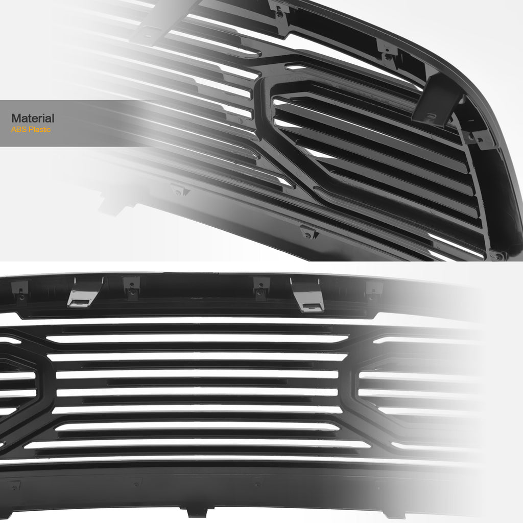 2013-2024 Dodge Ram 1500 Big Horn Style ABS Front Grille - Black