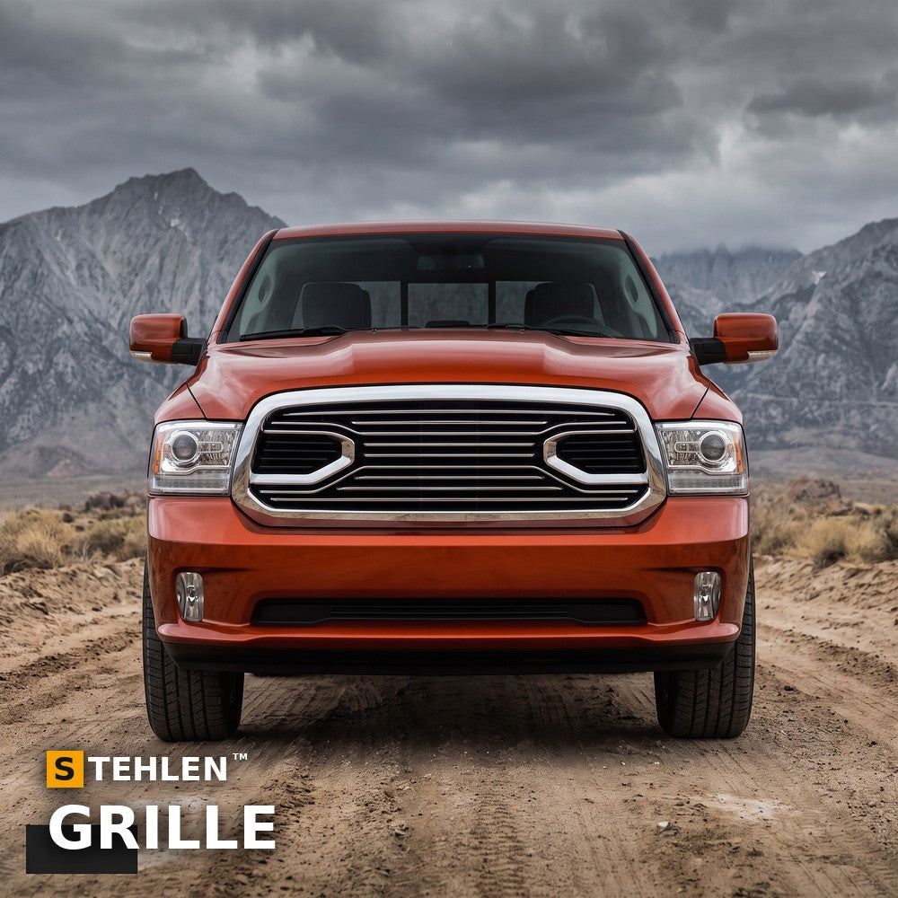 2013-2018 Ram 1500 & 2019-2024 Ram 1500 Classic Big Horn Style Front Grille — Chrome — installed