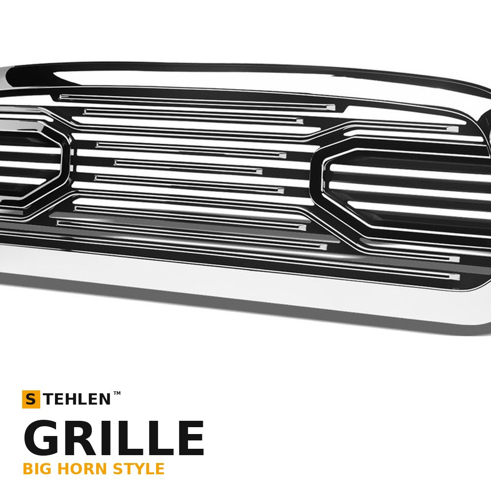 2013-2018 Ram 1500 & 2019-2024 Ram 1500 Classic Big Horn Style Front Grille — Chrome