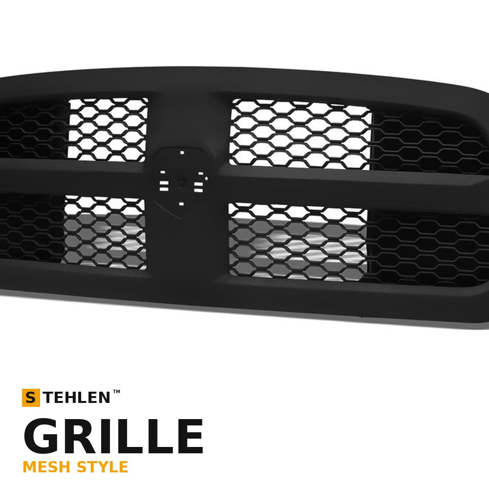 2013-2018 Ram 1500 & 2019-2024 Ram 1500 Classic OE Style Mesh Front Grille — Matte Black