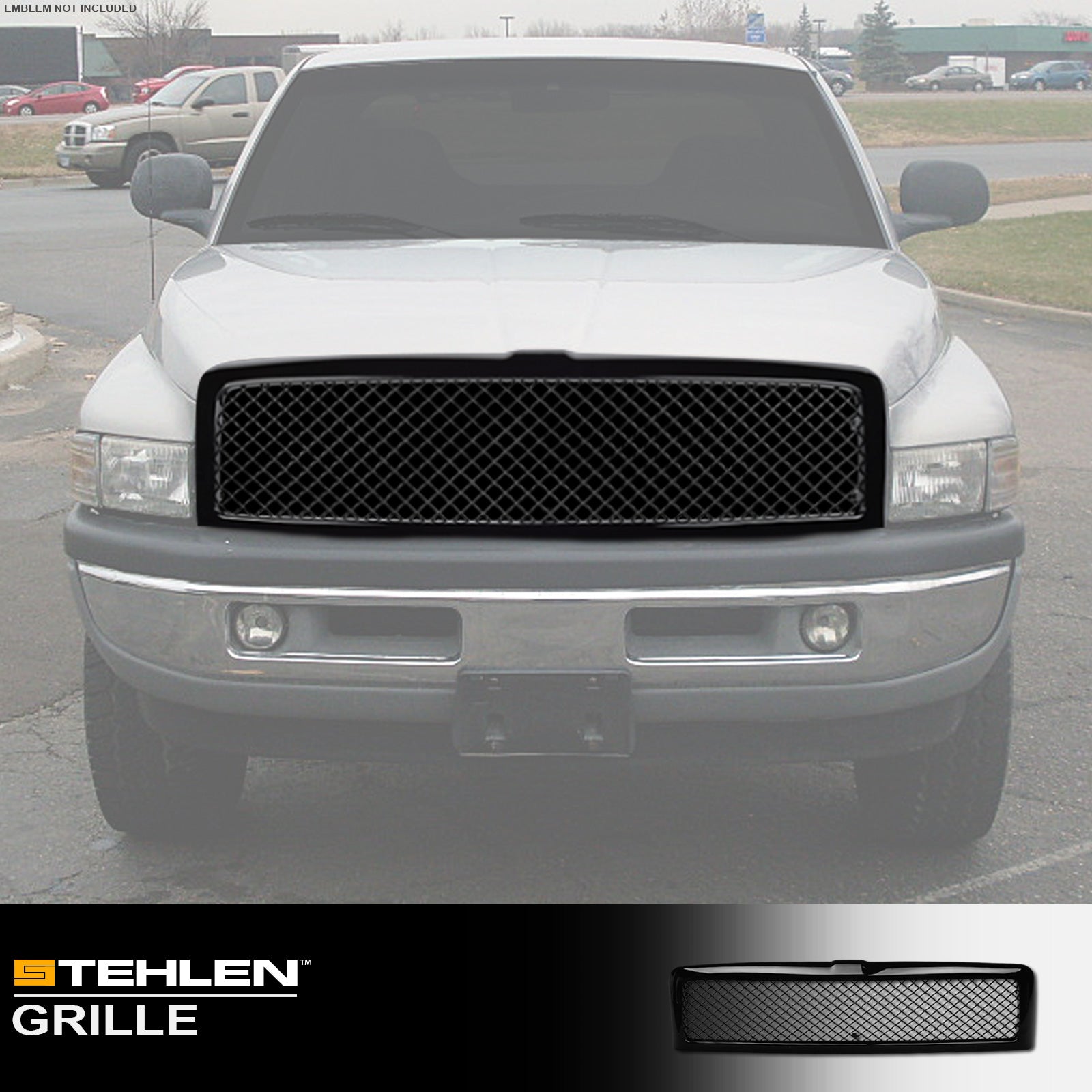 1994-2002 Dodge Ram 1500 2500 3500 Mesh Front Grille - Black