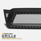 2005-2011 Toyota Tacoma Studded Mesh Rivet Style Front Grille - Matte Black