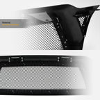 2005-2011 Toyota Tacoma Studded Mesh Rivet Style Front Grille - Matte Black