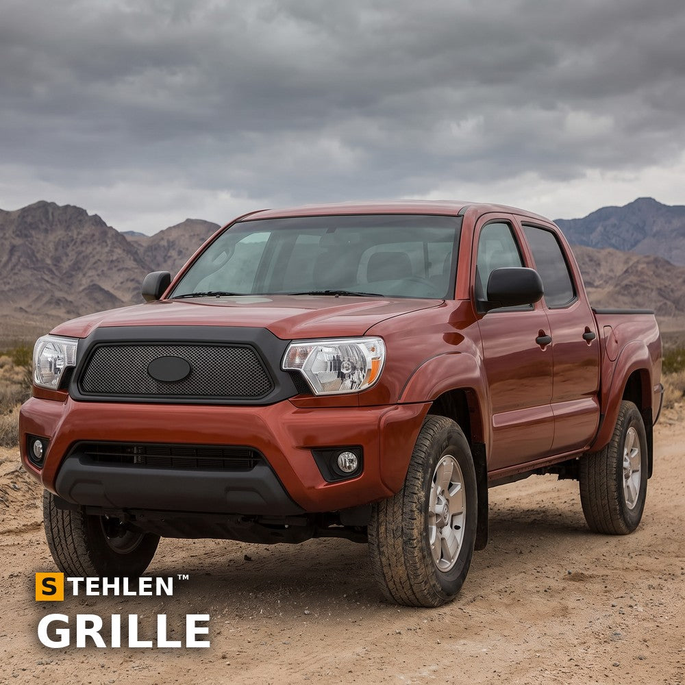 2012-2015 Toyota Tacoma OEM Style Front Grille — Black — installed