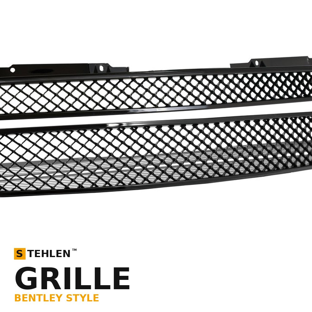 2007-2014 Chevrolet Tahoe/Suburban & Avalanche 2-Piece Bentley Style Mesh Grille — Black