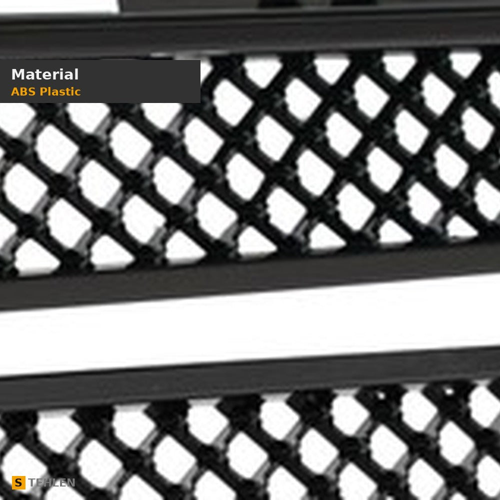 2007-2014 Chevrolet Tahoe/Suburban & Avalanche 2-Piece Bentley Style Mesh Grille — Black — detail