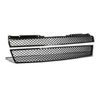 2007-2014 Chevrolet Tahoe/Suburban & Avalanche 2-Piece Bentley Style Mesh Grille — Black — product view