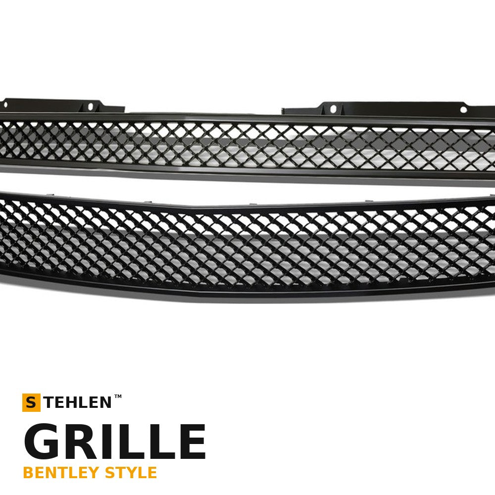 2007-2014 Chevrolet Tahoe/Suburban & Avalanche 2-Piece Bentley Style Mesh Grille — Matte Black